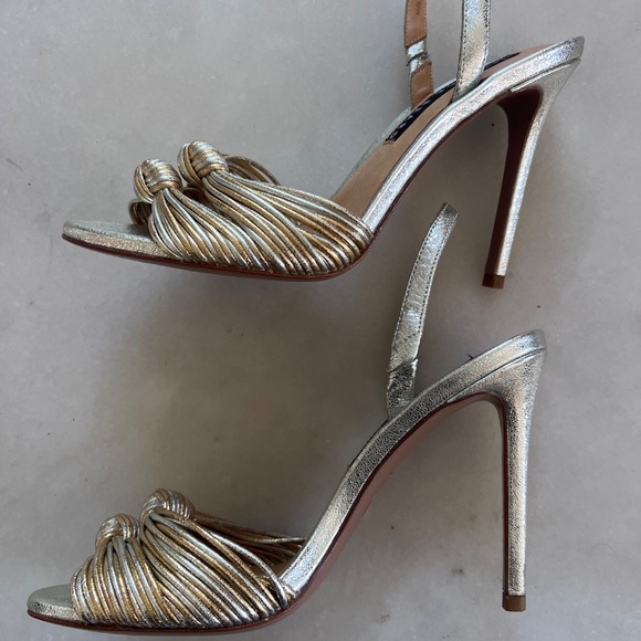 Veronica Beard Alessia Metallic Sandals, Gold and Silver - Picture 3 of 5